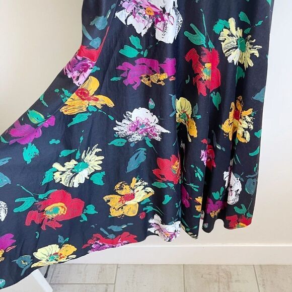 Ann Hobbs For Cattiva Vintage 80s Floral Off Shoulder Maxi Dress Size 8 - Picture 7 of 11